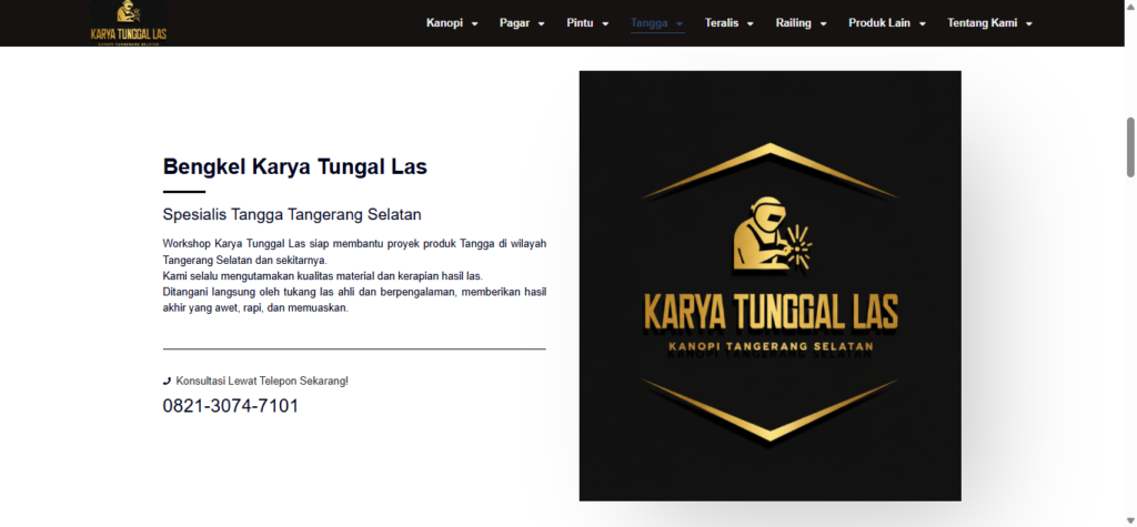 Karya Tunggal Las Perkuat Layanan Fabrikasi Besi dan Stainless untuk Hunian serta Proyek Komersial di Tangerang Selatan